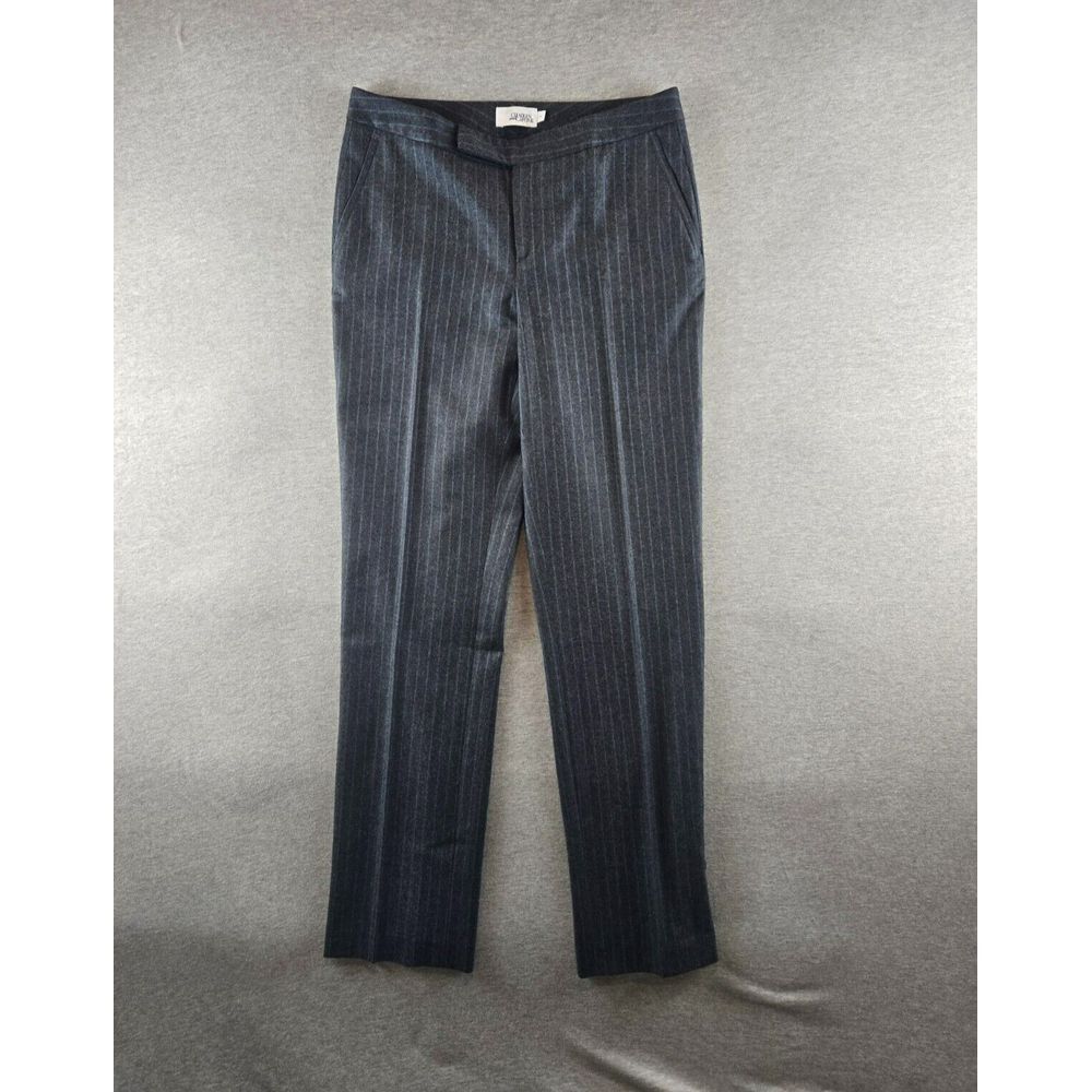Chaiken & Capone Women's Ria Trousers Virgin Wool Satin Lined Tweed Pleated Sz 4